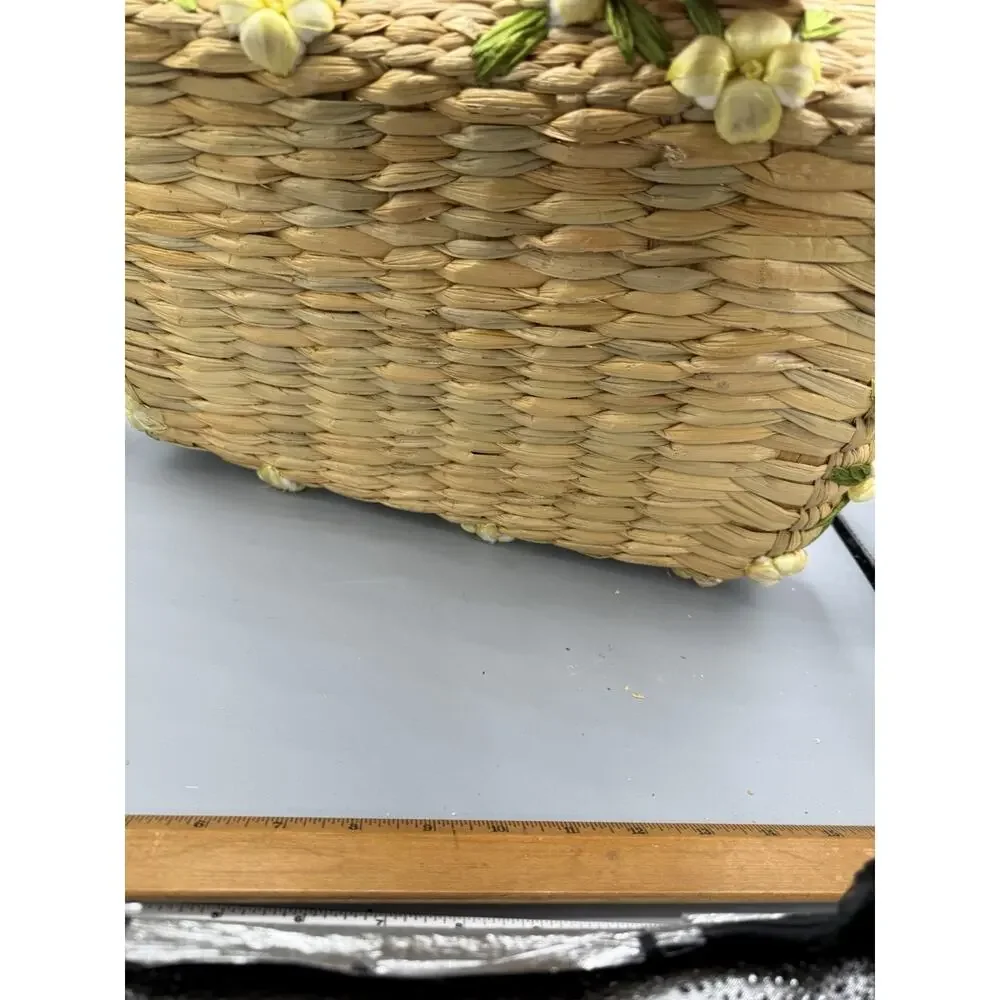 2 Vintage Wicker Baskets Repair Project Farmhouse Craft Decor AS IS